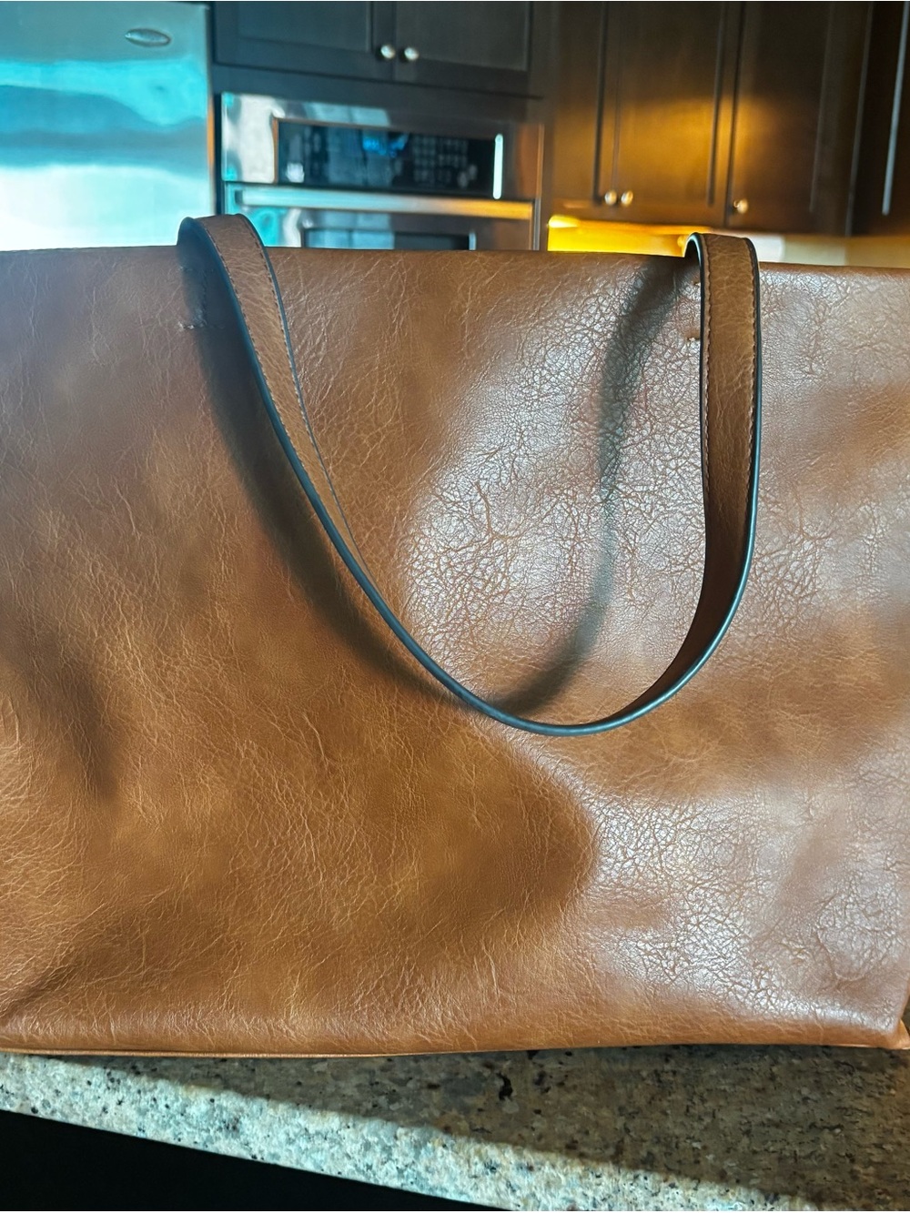 Sole Society Cognac Brown Shoulder Tote
